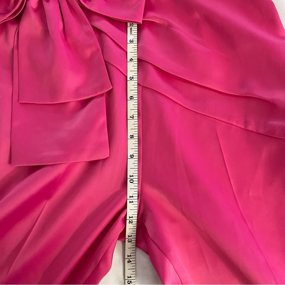 Hot pink strapless sweetheart neckline bow on side jumpsuit - Picture 11 of 13